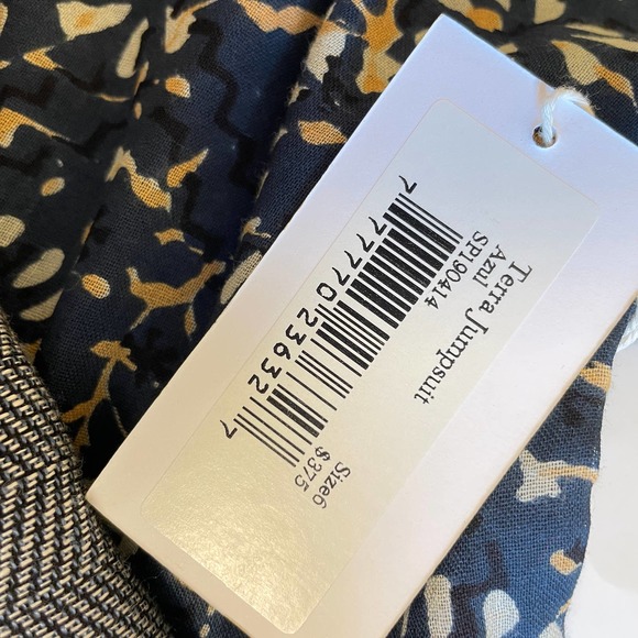 Ulla Johnson Terra Jumpsuit 6 Azul Blue Floral Ruffle Boho. Excellent condition. - Picture 6 of 10